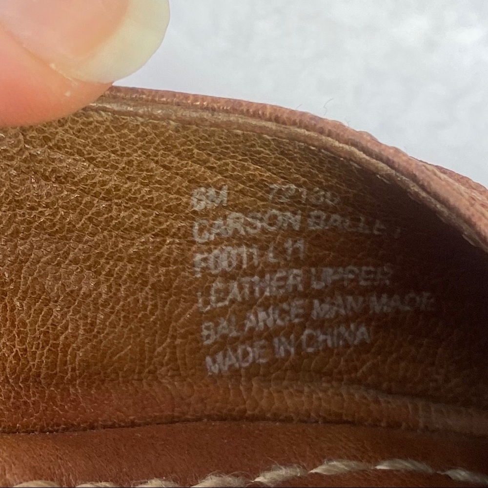 Frye Carlson Ballet Flat Chestnut Brown Leather - Picture 10 of 10